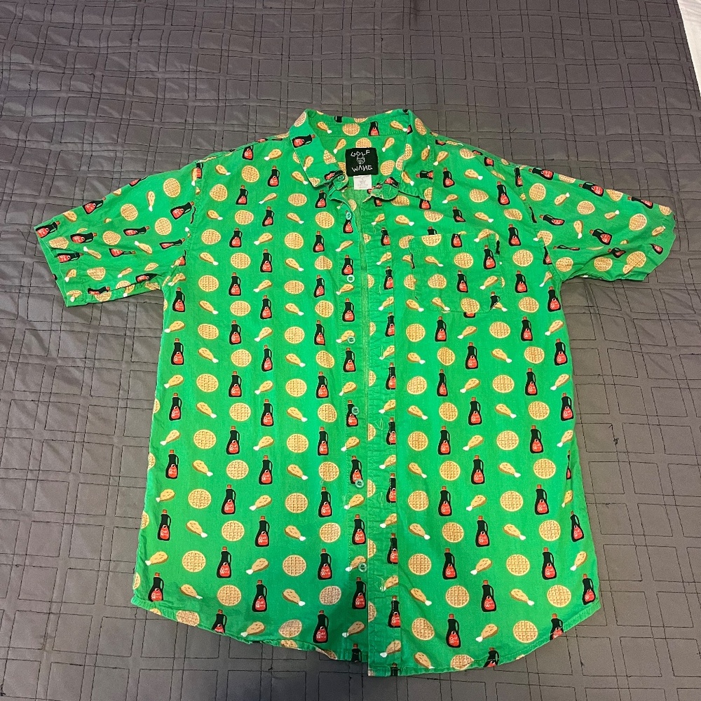 Golf Wang Button Up Chicken & Waffles Shirt